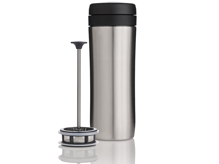 A travel mug that lets her make tea anywhere