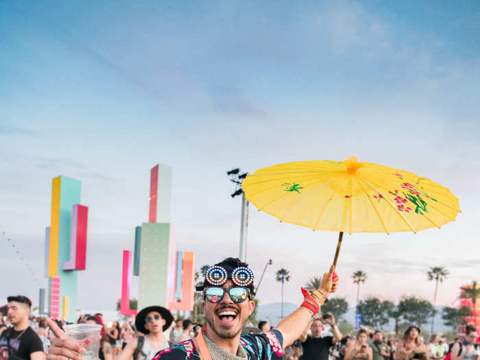 Joe Cole, a 32-year-old advertising professional from Los Angeles, spent around $400 between Etsy, Forever 21, Amazon, and free stuff he picked up at Burning Man and other festivals. The most expensive items were the custom light-up glasses he purchased for $150 from an artist on Etsy and the $100 worth of glitter he spread all over his body. It