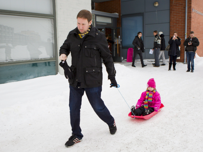 Finnish employers want their workers to stay fit. Finnish companies spend an average of $220 a year per employee on physical activity, providing saunas, workout facilities, and gym vouchers, according to NPR.