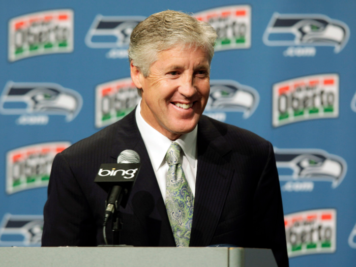 Pete Carroll returned to the NFL in 2010 and became the head coach of the Seattle Seahawks at 59 years old.