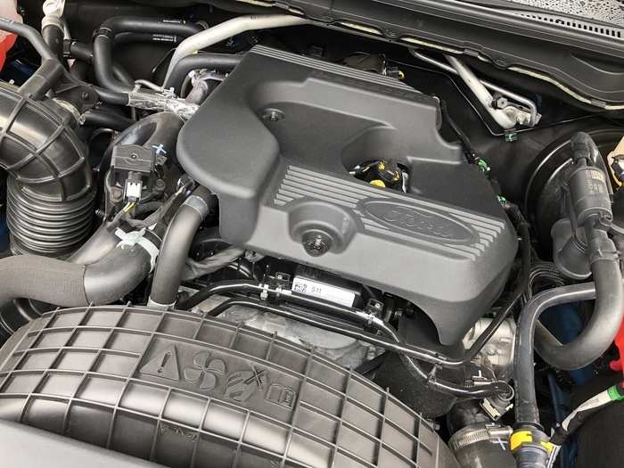 The 2.3-liter EcoBoost four-cylinder engine is a turbocharged powerplant that cranks out 275 horsepower and 310 pound-feet of torque. Towing capacity is 7,500 lbs. — enough to tow just about anything owners of the Ranger would want to.