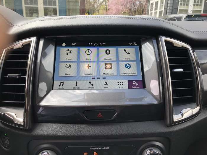 SYNC 3 also offers a suite of apps and has both CarPlay and Android Auto available.