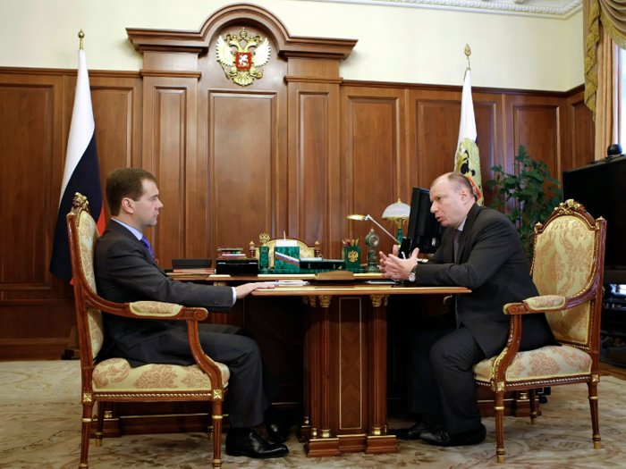 Potanin also met on several occasions with former president Dmitry Medvedev, who is now the Prime Minister of Russia.