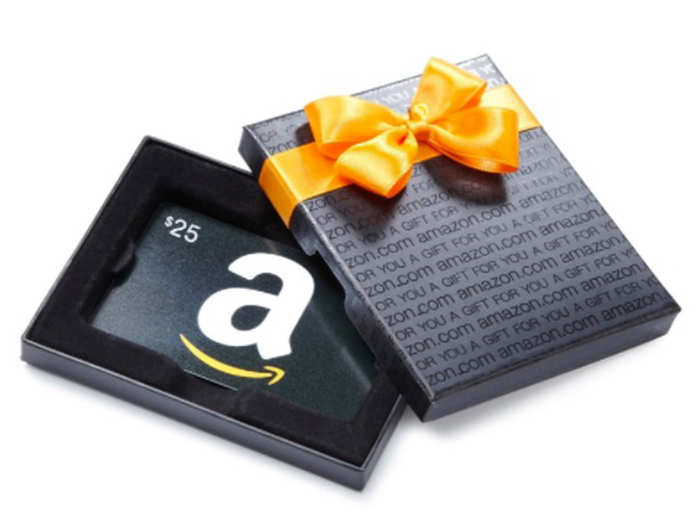 An Amazon gift card