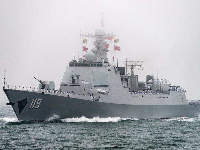 China also presented several Type 052C and Type 052D destroyers, highly-capable vessels. One previously tried to ram a US warship in the contested South China Sea.