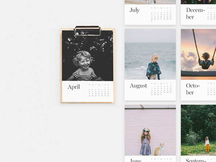 A calendar full of cherished personal photos