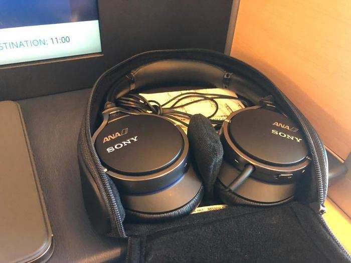 The noise-cancelling headphones were from Sony.