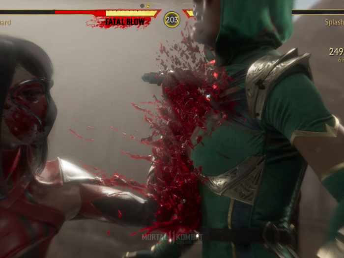 Impressive blood splatter and particle effects give the game
