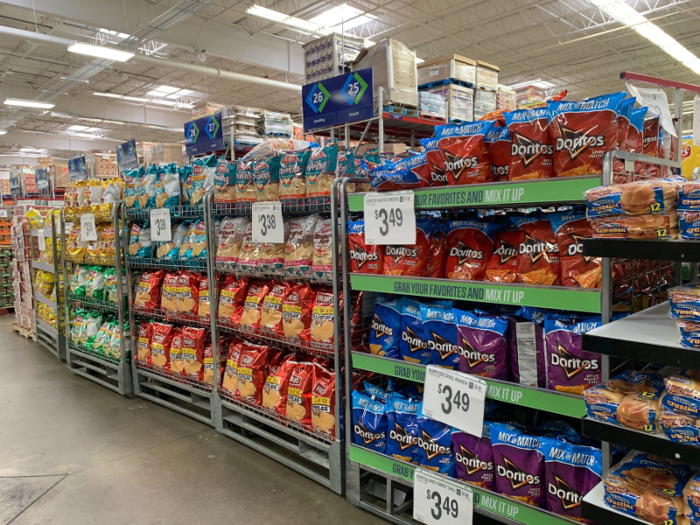 And gigantic bags of chips as far as the eye could see.