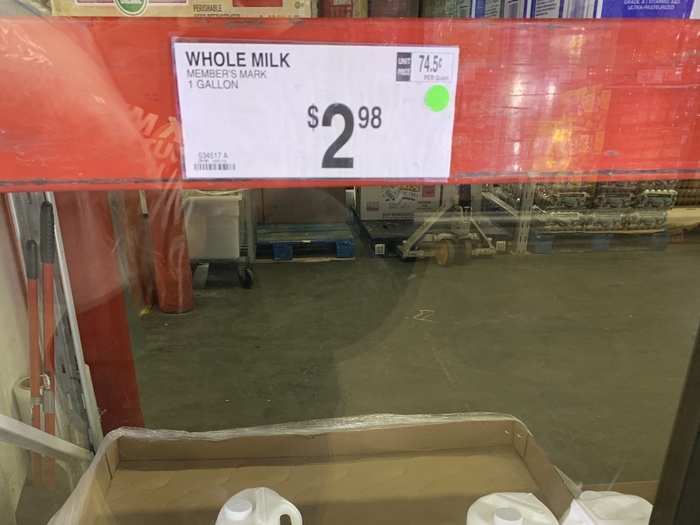 The milk selection was a bit bleak, especially compared with Costco