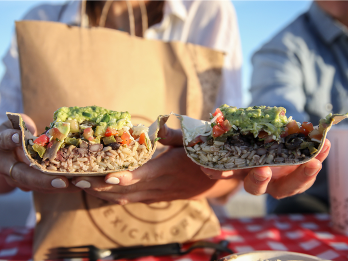 The vegetarian bowl, on the other hand, comes loaded with beans for protein instead of sofritas, as well as guacamole and fajita veggies, which the vegan bowl doesn