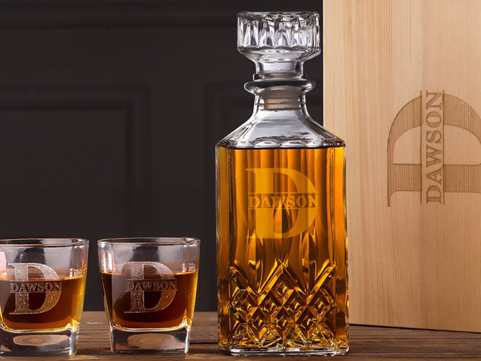 A personalized decanter