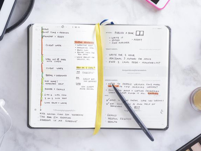 A journal that helps make a 5- or 10-year goal feel realistic