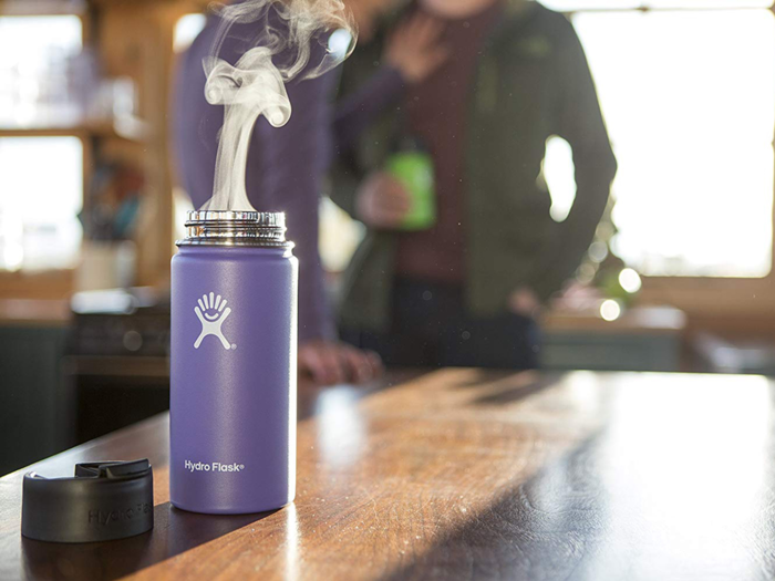 A Hydro Flask tumbler to keep drinks hot