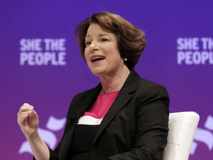 Sen. Amy Klobuchar is 58. She would be 60 years old and 240 days old on Inauguration Day.