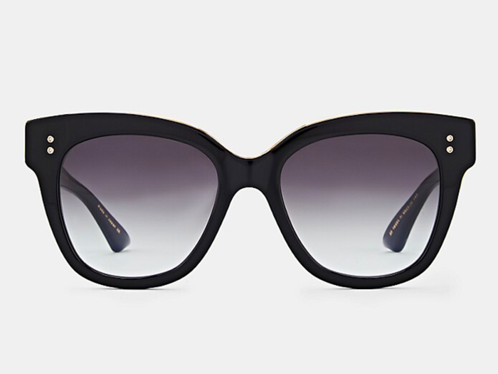 A pair of stylish, oversized sunglasses