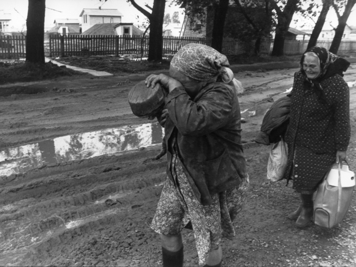 Without knowing it at the time, most evacuees left their homes and belongings behind forever, leaving hundreds of abandoned towns and villages in their wake.