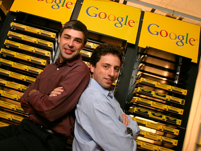 Google cofounders Larry Page & Sergey Brin — Age 25