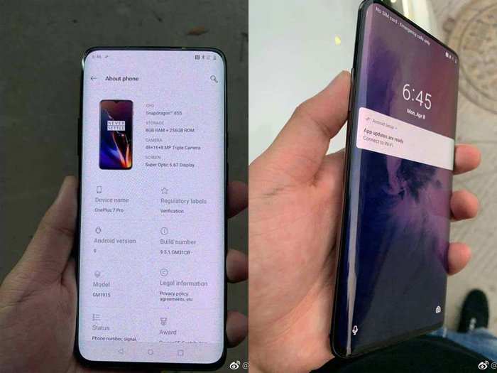 The OnePlus 7 Pro is rumored to have a curved screen, like Samsung