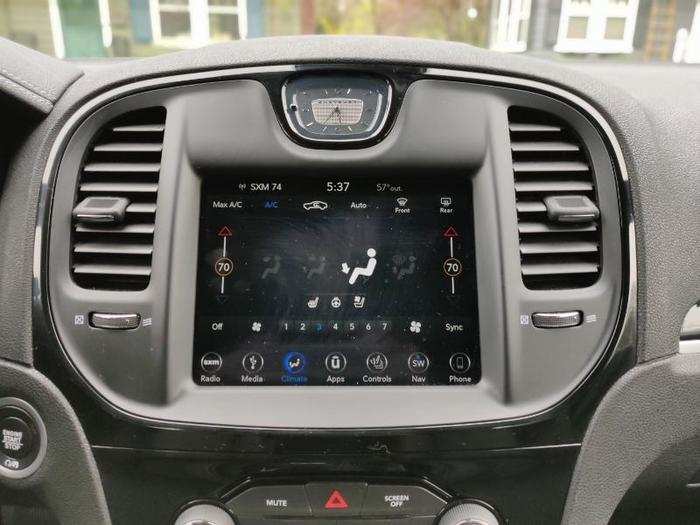 Pretty much every aspect of the car can be controlled by Uconnect — from the climate-control to the rear sunshade.
