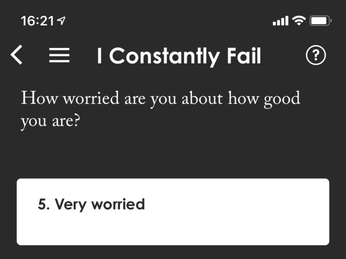 Perhaps I overstated this one, but I had just come from a very intense question, after all. However, I know I have a lot to learn about the field I work in, so naturally I