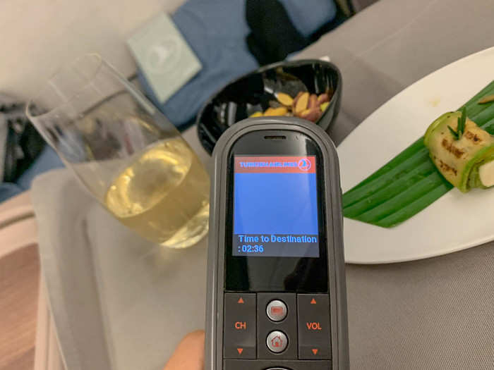 The main way to control the entertainment system was through the tethered remote. It worked well enough, but it was far from the high-res touchscreen remote Turkish offers on its more recently updated planes.