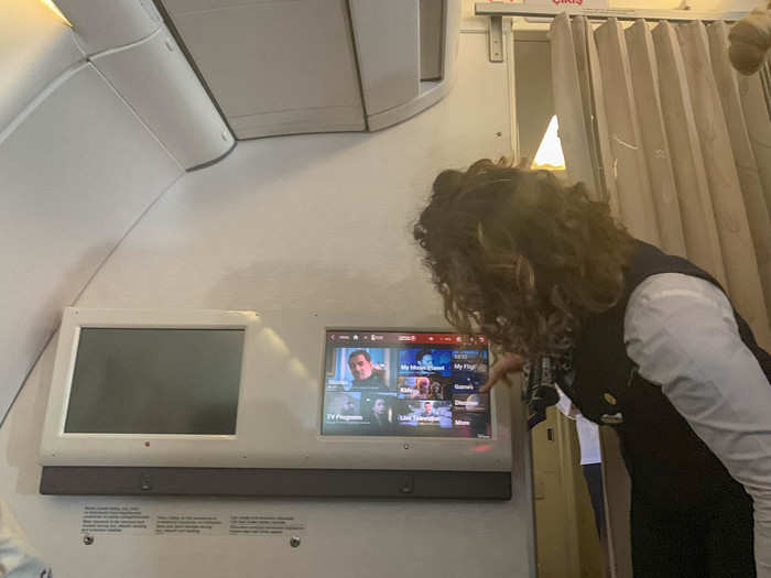 The flight attendants were attentive, checking to make sure everyone