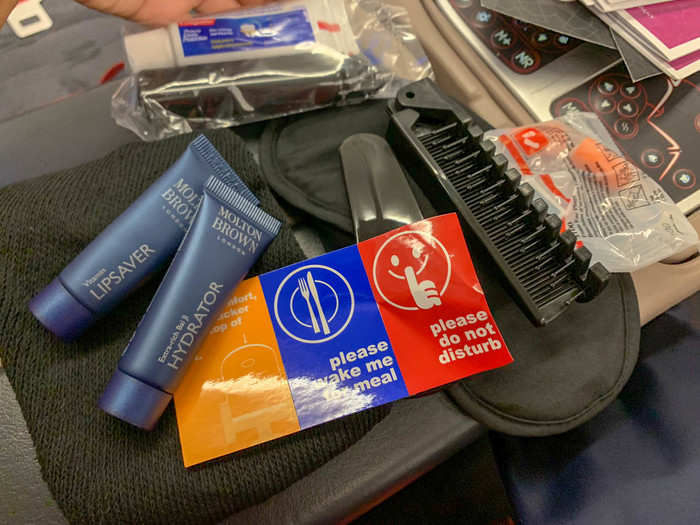 Turkish Airlines offers up different amenity kits depending on the flight. For my second flight, the kit was created by bath and body brand Molton Brown and the usual amenities, plus hand cream and lip moisturizer from Molton Brown.