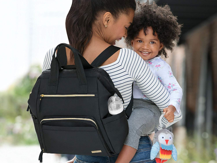 A fashionable, yet practical diaper bag