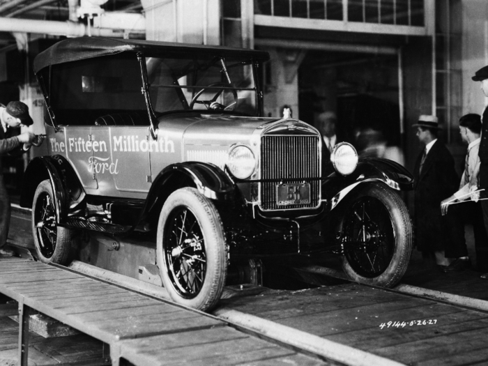 May 26, 1927, not only marked the day that the last Model T was produced but also the day the 15th million Model T was made.