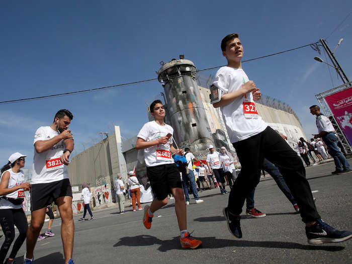 March 3rd: 10-mile training run, the Gaza Strip