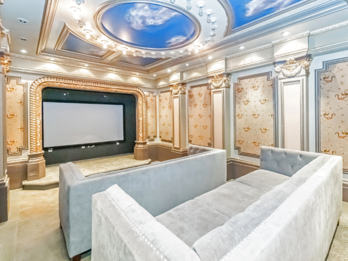 The mansion also includes a home theater, along with a personal gym.