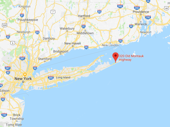 The house is in Montauk, a village at the east end of the Long Island peninsula.