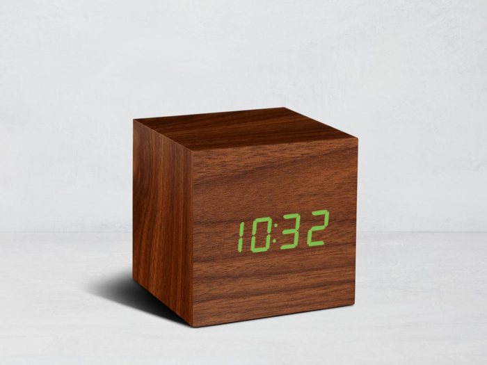 A tiny, good-looking alarm clock