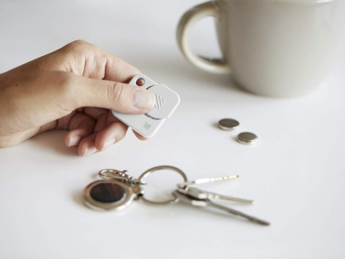 A tracker for his keys and phone