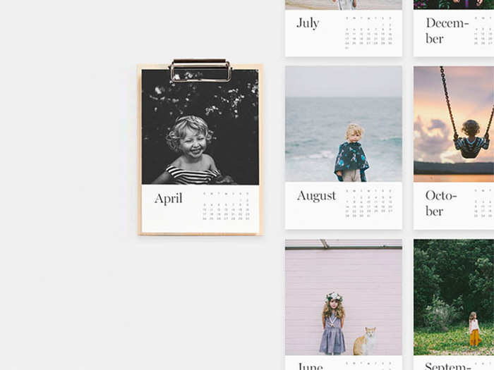 A personalized photo calendar