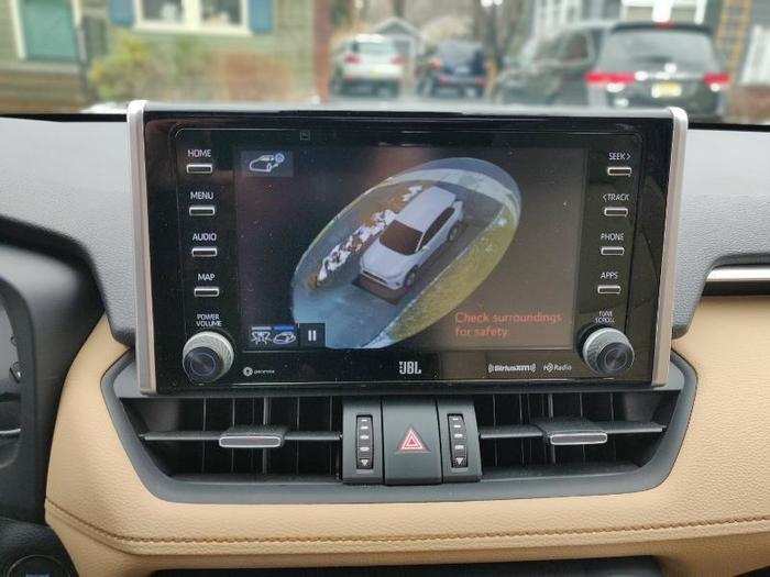 The system also has a feature that shows you what the car looks like from the perspective of those around it.