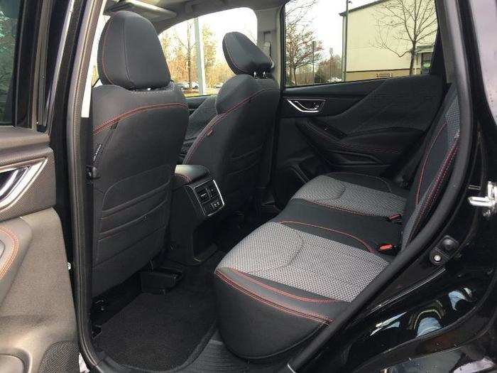 The second row is particularly impressive with ample head and legroom for even the taller among us. The rear seats now have 39.4 inches of legroom, up 1.4 inches from the outgoing model. On paper, the Forester has 0.2 inches less legroom than the Mazda, but it feels much roomier.