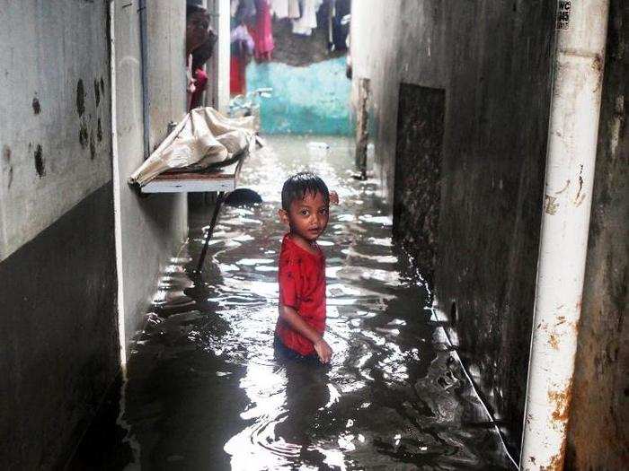 Nearly half of the city sits below sea level, making it extremely vulnerable to floods.