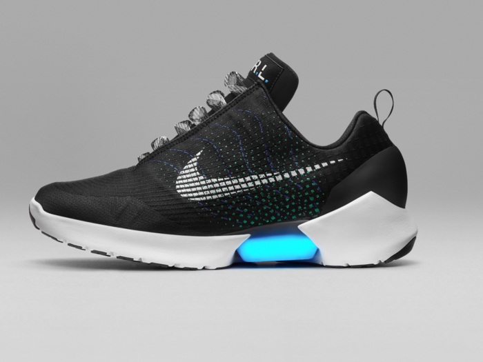 10. Nike recently began experimenting with auto-lacing E.A.R.L. (Electro Adaptive Reactive Lacing) technology for shoes called Adapt BB.