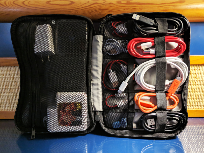 10. Carrying a technology "Dopp kit" has reduced the stress I feel on flights because I can stay organized.