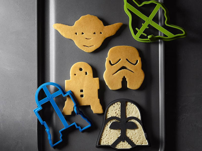 Pancake molds in the shape of their favorite character