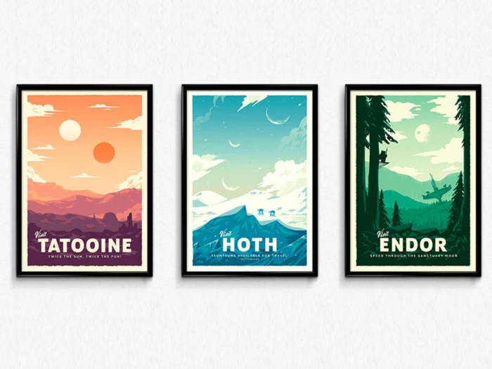 Beautiful travel posters that may prompt them to pack their bags