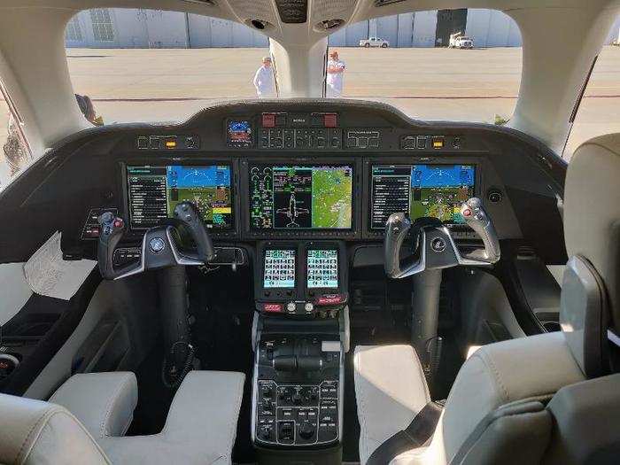 Next, take a tour of the inside of the HondaJet Elite.