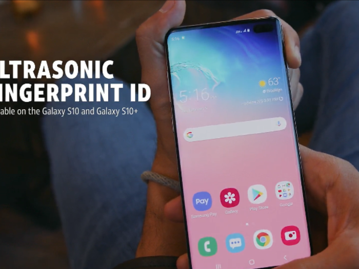 An on-screen fingerprint sensor