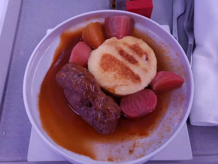 My dad had asked for just a salad, and they ended up giving him the Wagyu beef, too. Both dishes were served with expertly reduced sauces and came with the option of warm bread.