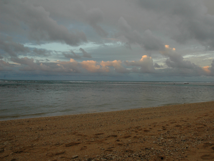 The beach is difficult to access, with a half-mile trail that leads down to the shore.