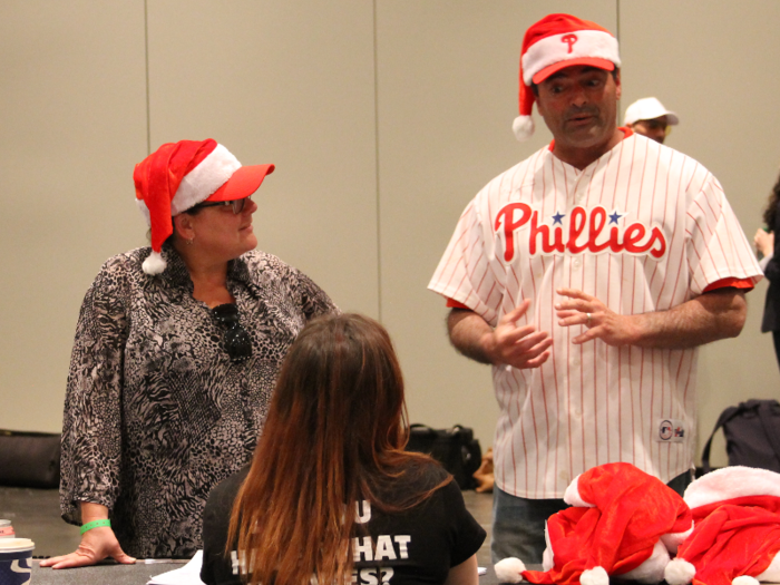 One of the other eye-catching products is a Phillies baseball hat that