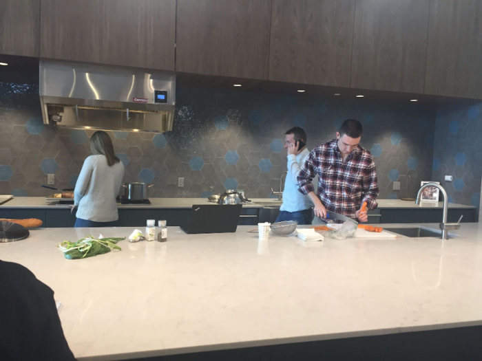 We got to visit one such kitchen, where an employee named Doug was stirring up some vegetable stock to use with some "amazing rice" a supplier from New Jersey had sent him.