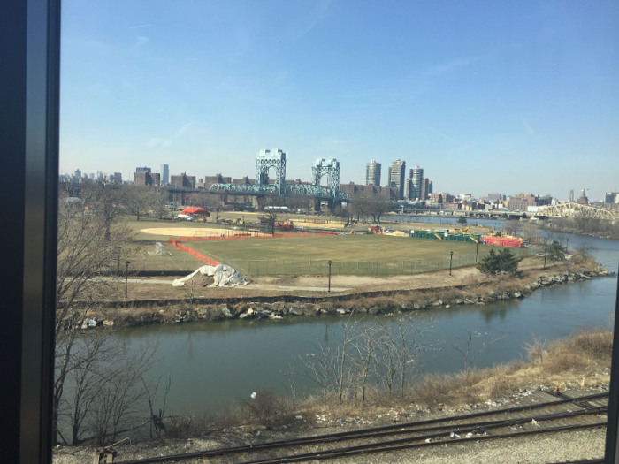 ... not to mention wide windows with a view of the Bronx Kill strait, which flows into the Harlem River.